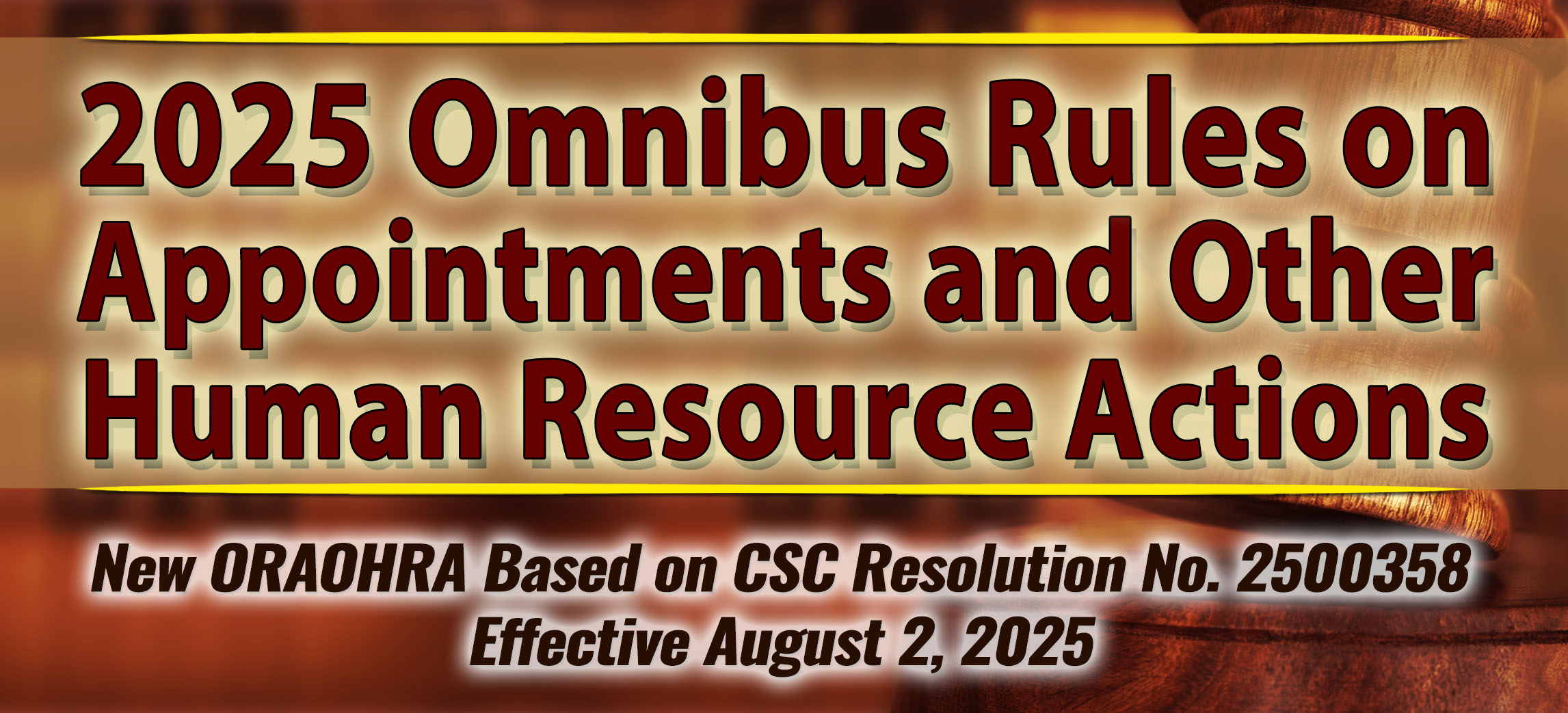2025 Omnibus Rules on Appointments and Other Human Resource Actions